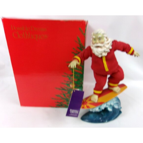 2001 Possible Dreams Clothtique Christmas Kahuna Santa Hawaii Surfer 713504 - Picture 2 of 8